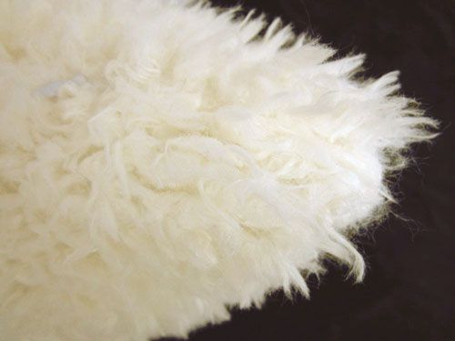   Ivory FAUX LONG FUR SKIN PILLOW PILLOW/CUSHION/THROW COVER*CUSTOM SIZE