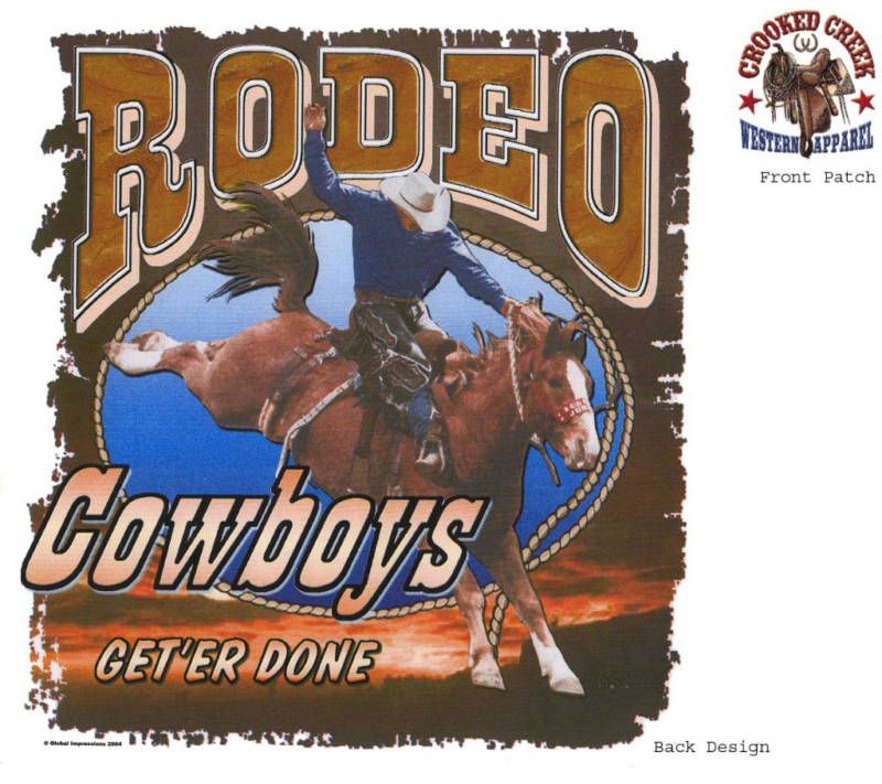 Rodeo Cowboys, Get er Done,New White T shirt, S XL  