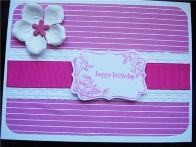 Handmade Birthday Card Hot Pink Stampin Up Prima  