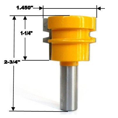 3pc 45° Miter, Glue & Drawer Lock Joint Router Bit Set  