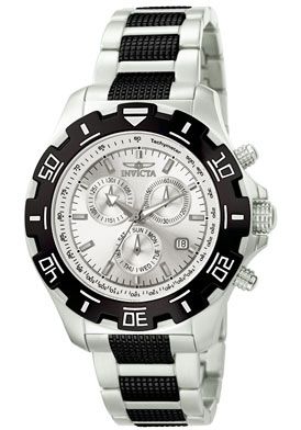 Invicta II Mens Python Chronograph 6409 Stainless Steel Silvertone 