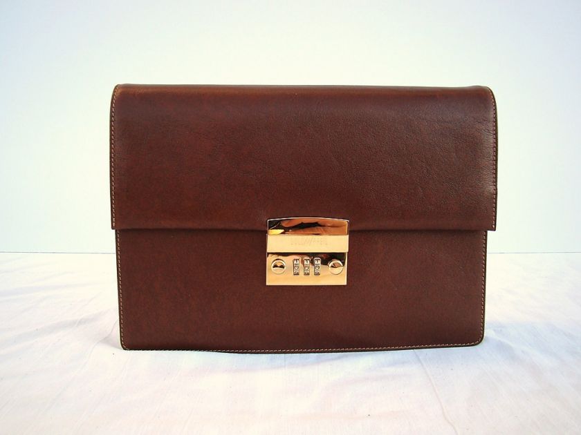 GOLDPFEIL NEW XL SCOTCH LEATHER MAN BAG BRIEFCASE  