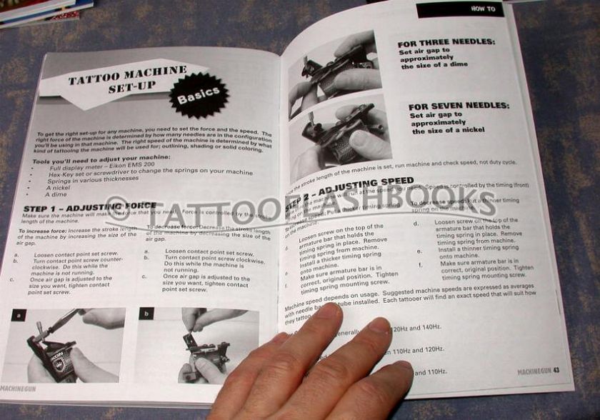 MACHINEGUN Tattoo Flash Gun Kit Machine 6 Magazine Set  