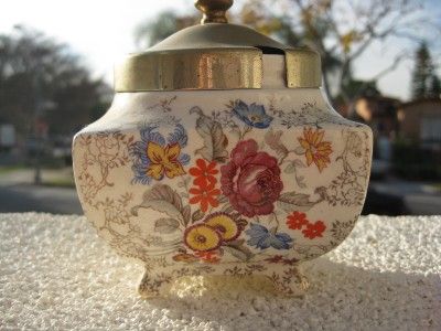 WOW VINTAGE SHABBY SANDLAND WARE ENGLAND JAM POT WITH LID