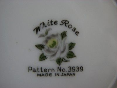 JAPAN Fine China White Rose (Platinum) SALAD PLATE#3939  