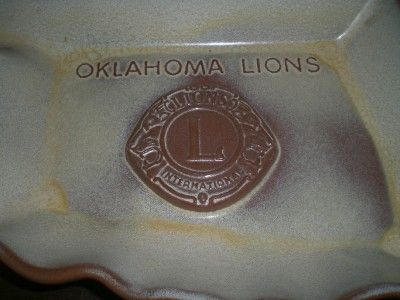 VINTAGE FRANKOMA OKLAHOMA LIONS CLUB ASHTRAY  