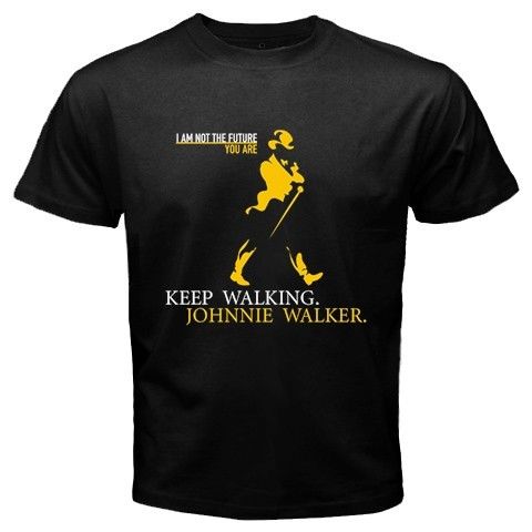 JOHNNIE WALKER T SHIRT TEE BLACK T SHIRT SIZE S TO 3XL  