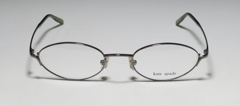 NEW KATE SPADE NEELY 49 19 135 TRENDY RX GUNMETAL OVAL EYEGLASS 