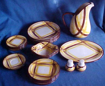 Vintage 1950s Vernon Kiln Organdie Vernonware China Dinnerware 28 Pc 