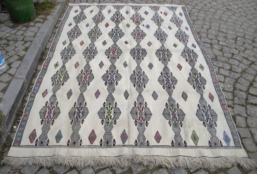 Antique Turkish Rug 68 x 100 Coach Cover Sofa Curtain Zili Kilim 