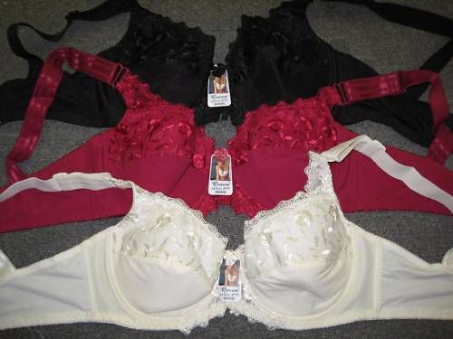 NEW ROMANTIC EMBROID LACE UNDERWIRE BRAS 38C  