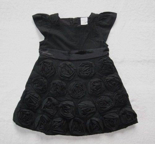 NWT Baby Gap Photo Op Rosette Dress 6 12 12 18 18 24 Black Holiday 