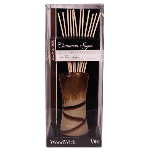 WoodWick Fusion BLOWN GLASS Diffuser Set CINNAMON SUGAR  