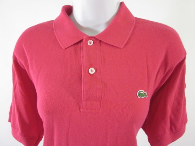 LACOSTE Bright Pink Short Sleeve Polo Shirt Top Sz 5  