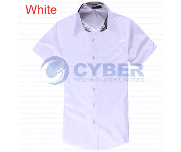 Mens Casual Slim fit Stylish Dress Short Sleeve Shirts  