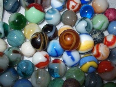 60 AKRO, PELTIER OLD, VINTAGE & ANTIQUE MARBLES #SG 139  