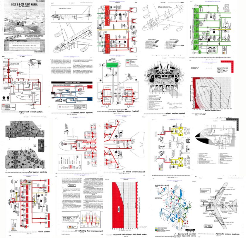 BOEING B 52 SUPERFORTRESS FLIGHT, TECHNICAL & WEAPONS MANUALS x 7 