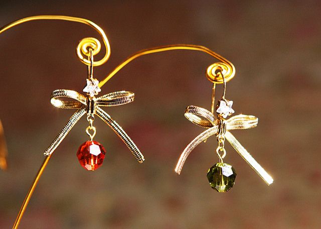 Butterflys Dream Swarovski Crystal 14K GP Earrings  