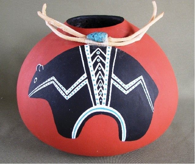 Hand Crafted South Western Gourd Creation Large Pot  