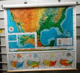 Nystrom Pull Down Retractable World Map 1SR99 United States 1SR1 