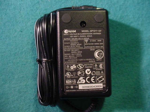 NEW ANAM 15V 0.8A AC ADAPTER AP1211 UV FOR 3COM ROUTER  