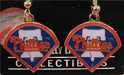 PHILADELPHIA PHILLIES Dangle Earrings Ear Rings Pierced  