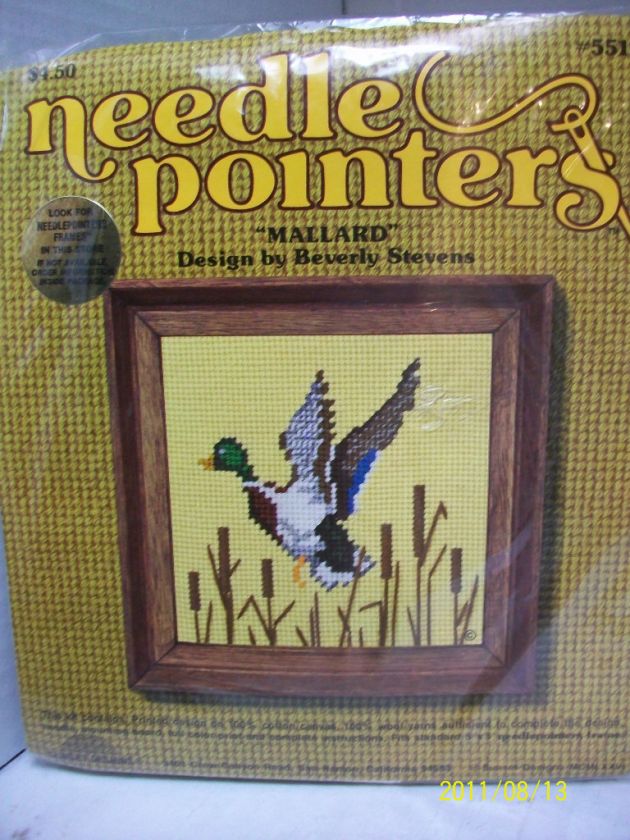 SUNSET NEEDLEPOINT KIT MALLARD DUCK 5X5 NIP 12 MESH  