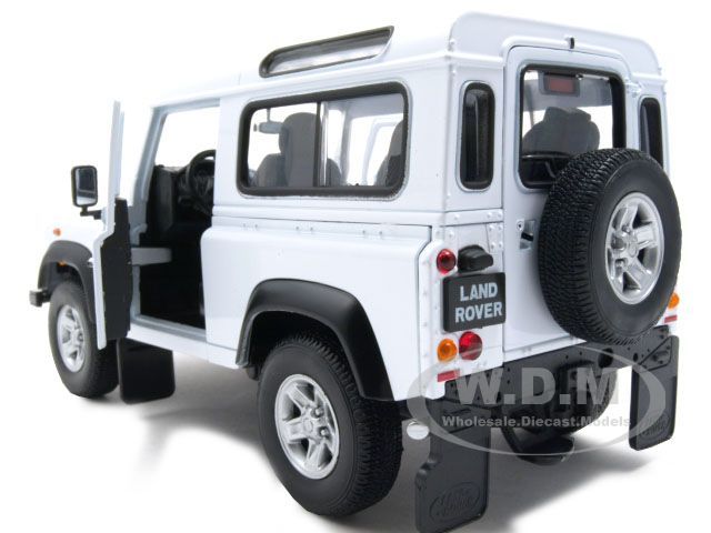 LAND ROVER DEFENDER WHITE 124 DIECAST MODEL CAR  