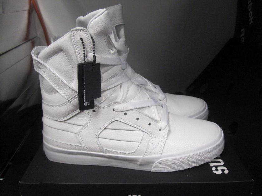 Supra Skytop II White Action Leather sz 8 12 BNIB $150  