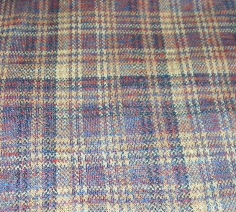 Purple Plaid Fabric Upholstery Fabric  