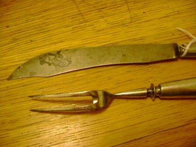 Antique Rockford Silver Holloware Carving Set 1875  