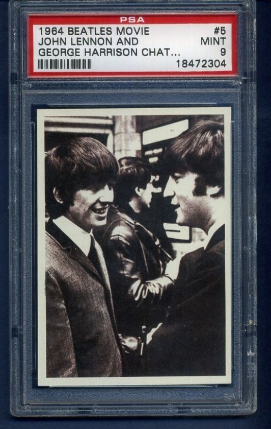 1964 BEATLES MOVIE   LENNON & HARRISON #5 PSA 9 MINT  