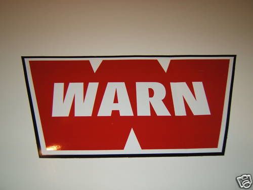 WARN WINCH ATV UTV QUAD MOTOCROSS TRAILER STICKER DECAL  