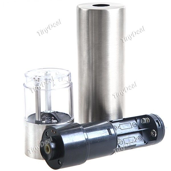 Stainless Steel Cuisine Electric Salt / Pepper Mill Grinder + Lights 