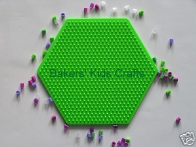 LARGE HEXAGON PERLER Bead Pegboard *GREAT KID FUN*  