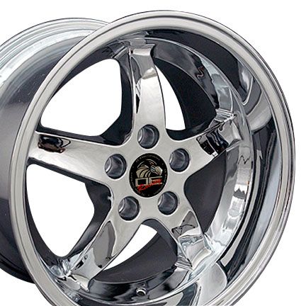 17 9/10.5 Chrome Cobra Wheels Rims Fit Mustang® 94 04  