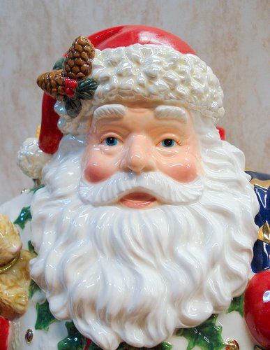 RADKO Timberland Trail Cookie Jar CERAMIC Santa 2011346  