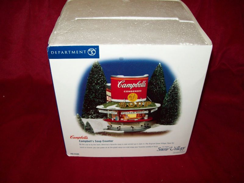 NEW DEPARTMENT 56 SNOW VILLAGE CAMPBELLS SOUP COUNTER  