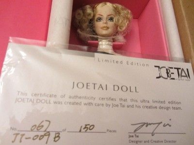 JOE TAI INGRID LIMITED EDITION DOLL NRFB W/COA INCL. JT 009 B  