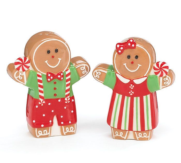 GINGERBREAD SALT AND PEPPER SHAKER GIFT SET~B/045732  