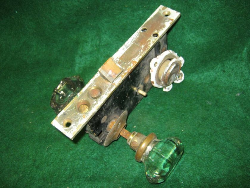 Antique Entrance Door Lock Set Glass Handle #150 12  