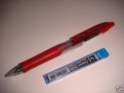 Pilot Progrex 0.7mm mechanical pencil + lead (red)  