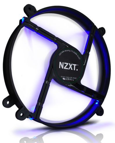 NZXT 200mm Computer Case Fan, FS 200RB BLED, 700 RPM, 89.5 CFM, Color 