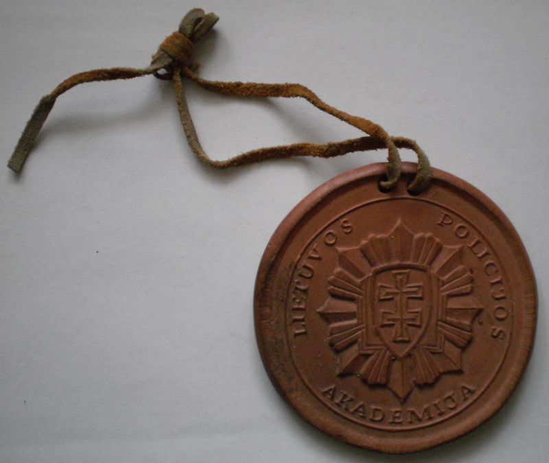 Lithuania Molar Clay Medal Lithuanian Police Academy  