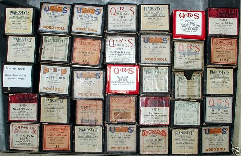 VINTAGE PLAYER PIANO ROLLS PER UNIT(PICK WHAT YOU WANT)  