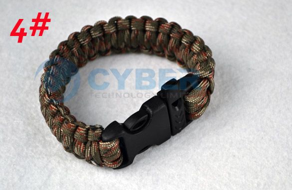   bracelet enables you to carry several feet of parachute cord easily