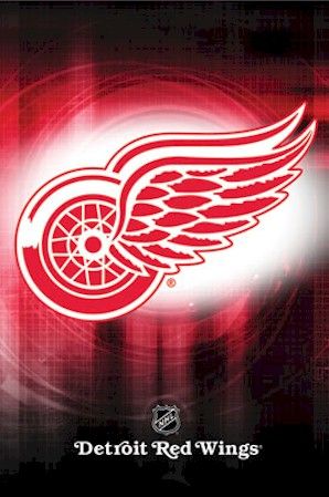 HOCKEY POSTER ~ DETROIT RED WINGS SPOT LOGO 8624 NHL  