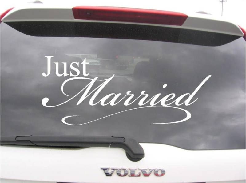 Just Married~Wedding Car Decoration Vinyl Decal Sticker  