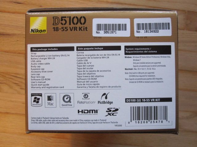 Brand New Nikon D5100 16.2 MP SLR Camera w/ 18 55mm AF S DX VR Nikkor 