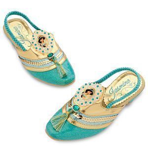 DISNEY JASMINE SHOES COSTUME ALADDIN GLITTER TASSLED  